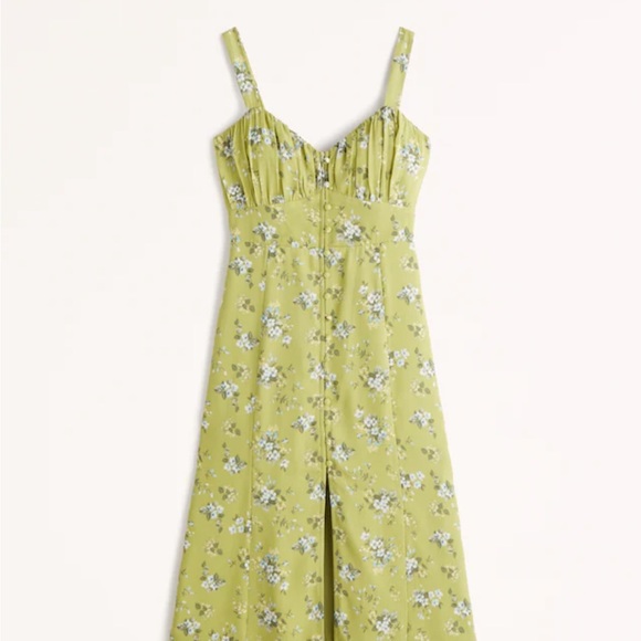 A&F Button-Through Slim Midi Dress - Picture 6 of 6